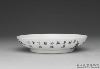 图片[2]-Dish with ink plum blossom in falangcai painted enamels, Qing dynasty, Yongzheng reign 1723-1735-China Archive